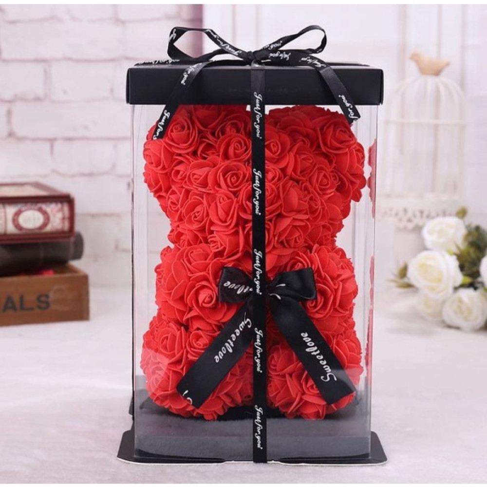 Ne Sever Store Teddy Bear Rose Güllü Ayıcık 30X20 cm (Özel Kutusunda) - Kırmızı Hediyelik Eşya Fiyatı