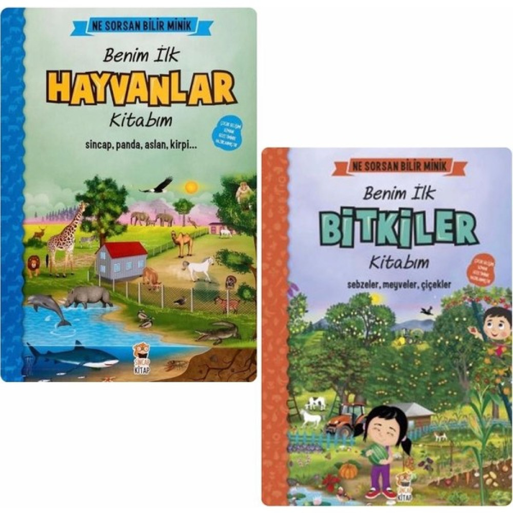 Ne Sorsan Bilir Minik 2'li Set Benim Ilk Bitkiler - Benim Ilk Hayvanlar Kitabım -Ceren Çukadar Çocuk Öykü Fiyatı