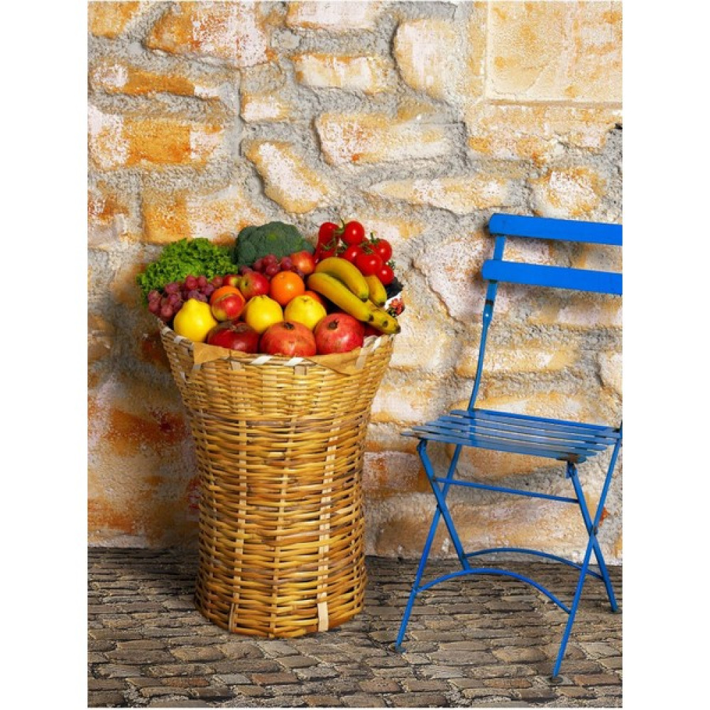 Nebiyan Bakkal Sepeti, Market, Manav Yöresel Ürünler Şarküteri Ürün Teşhir Sepeti. 60X50 cm - 60x50 Cm. - Beyaz - Kahverengi Sepet Fiyatı