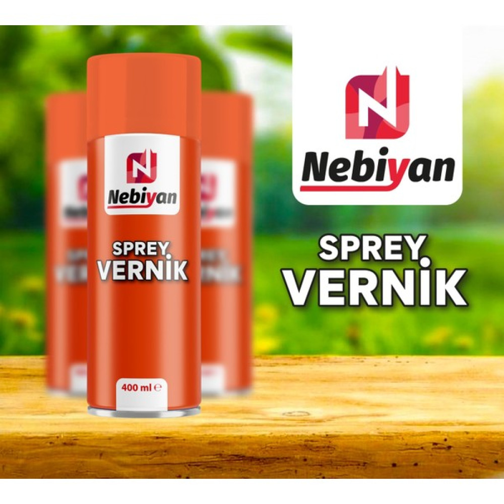 Nebiyan Sprey Vernik. 400 ml/330 Gr. Şeffaf Parlak Vernik. Büyük Boy. 1 Adet Sanatsal Malzemeler Fiyatı
