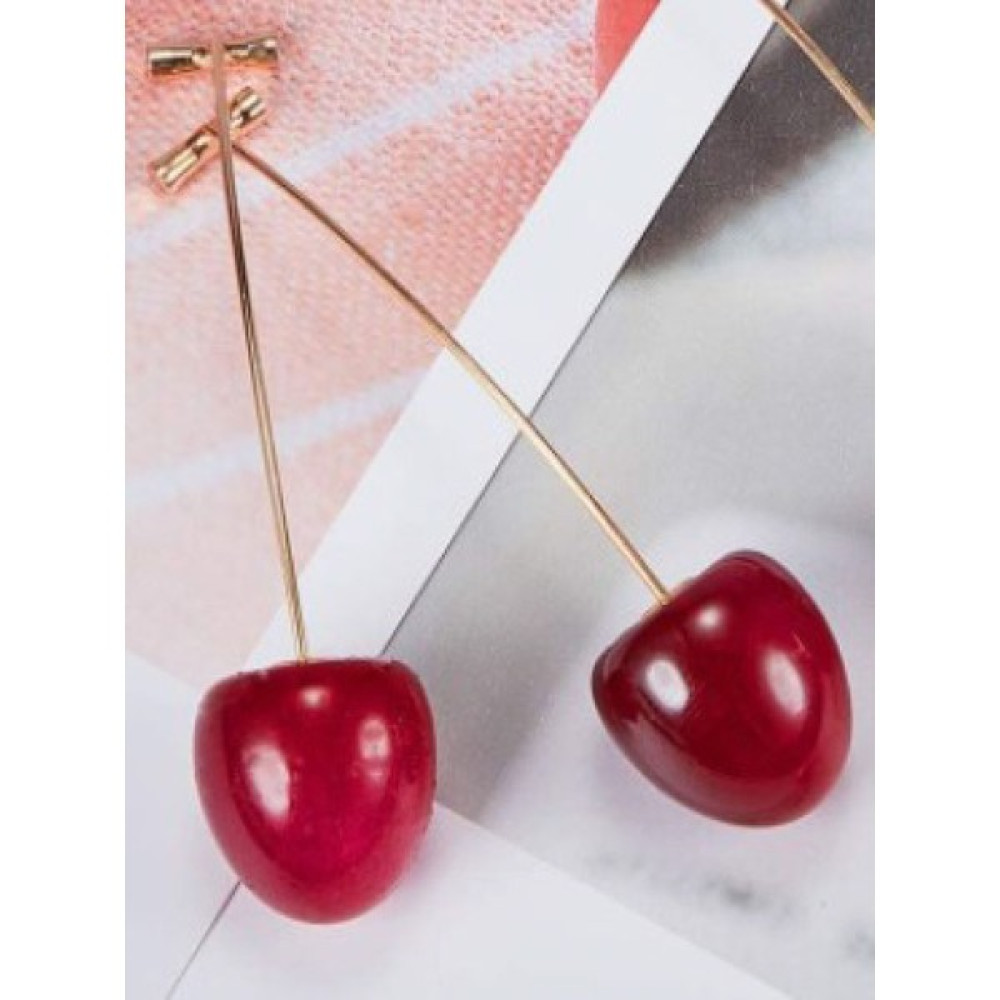 Nebofly Sallantılı Kırmızı Kiraz Küpe - 5 cm - Bordo Bijuteri Küpe Fiyatı