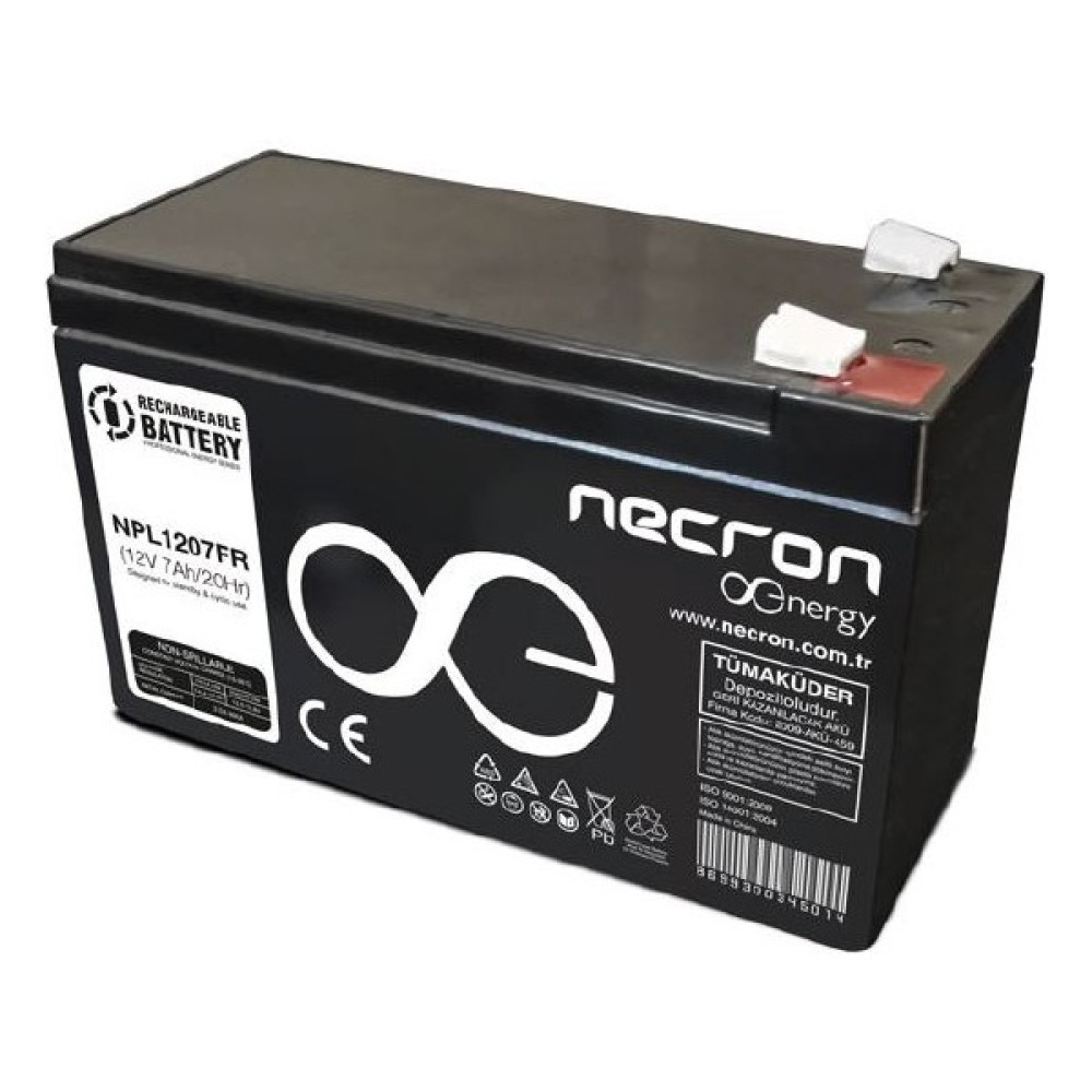 Necron NPL1207FR 12 V 7 Ah Ups Bakımsız Kuru Tip Akü Kesintisiz Güç Kaynakları (UPS) Fiyatı