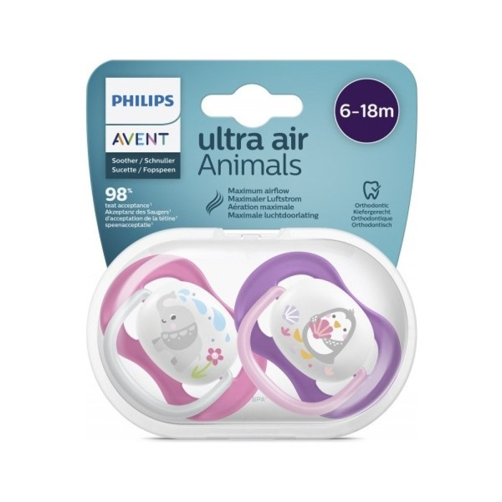 Nedamm Philips Avent Ultra Air Animals 2li Desenli Emzik 6-18 Ay - Kız - Renkli - Standart Oto Boyaları Fiyatı