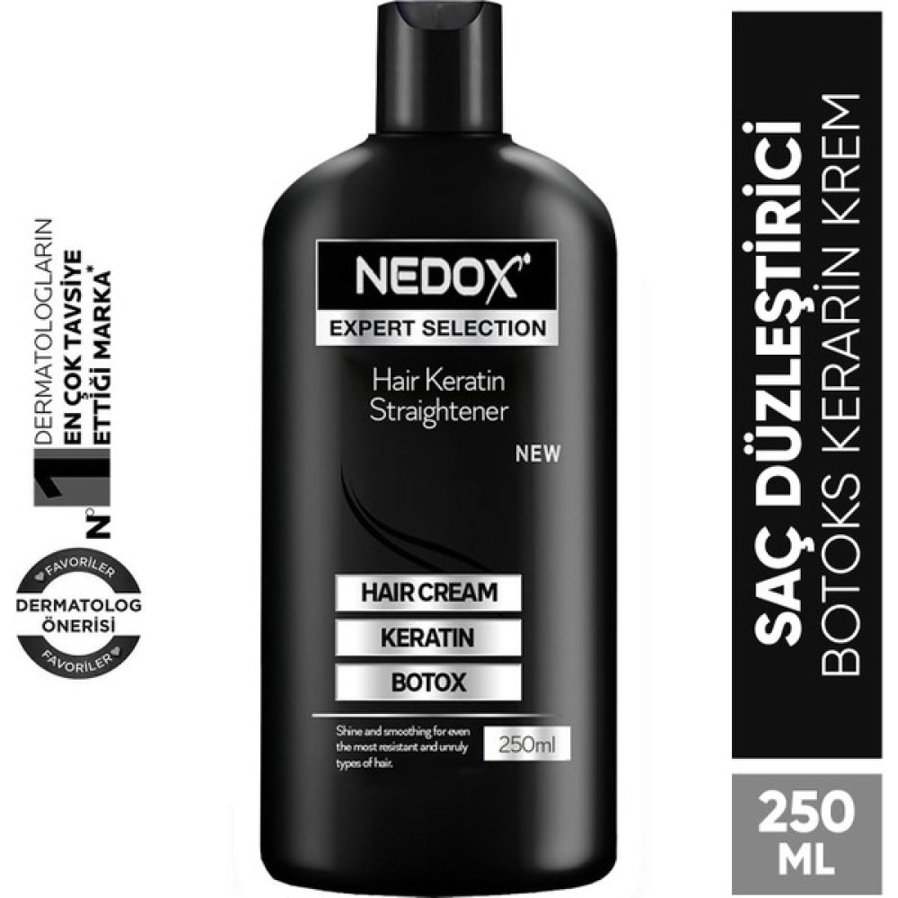 Nedox Saç Düzleştirici, Şekillendirici Keratin Botoks Krem 250 Ml - 1 Şampuan ve Saç Kremi Fiyatı