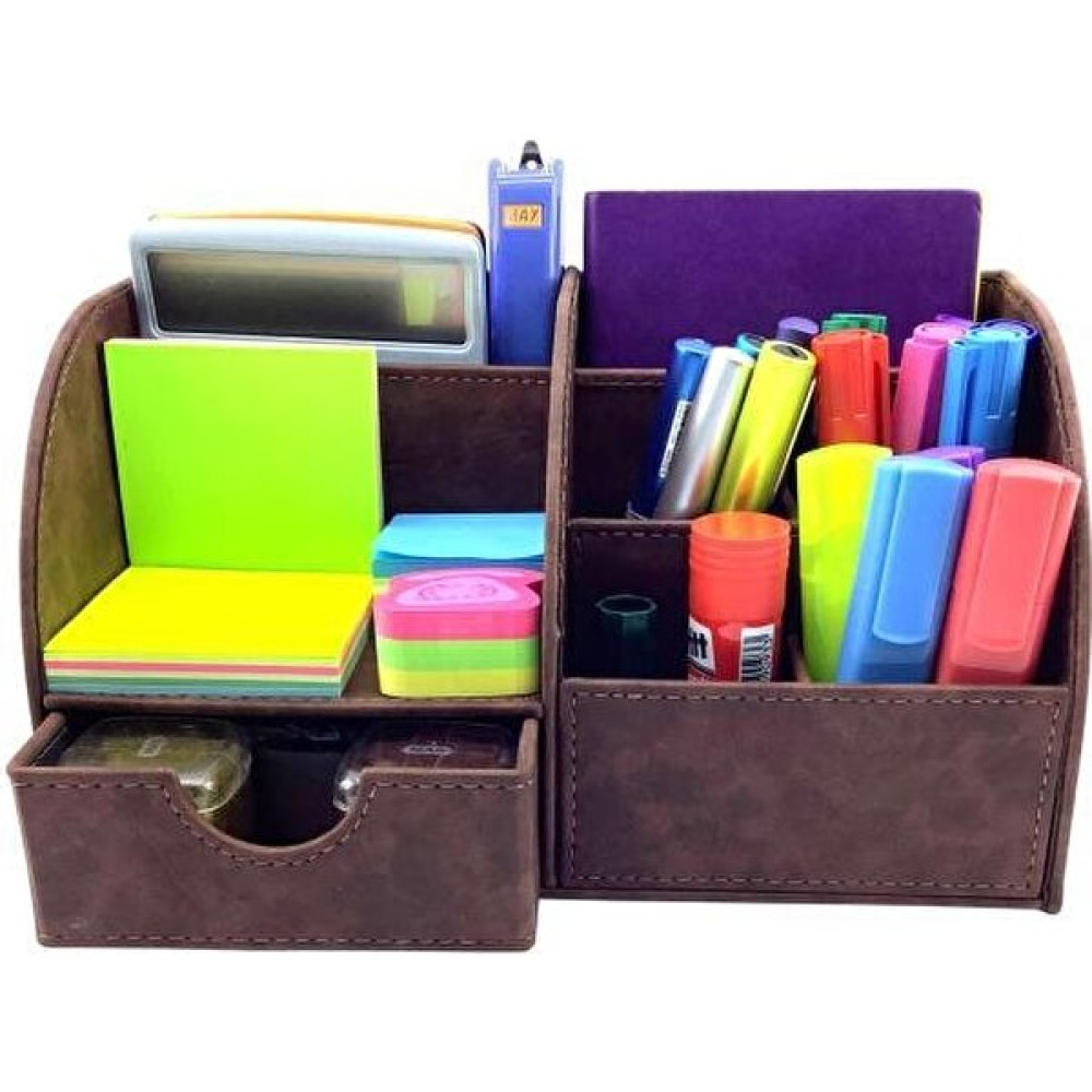 Need Masaüstü Düzenleyici Çekmeceli Organizer Kalemlik Kahverengi ND 1044 - Kahve - Standart Ofis Seti Fiyatı