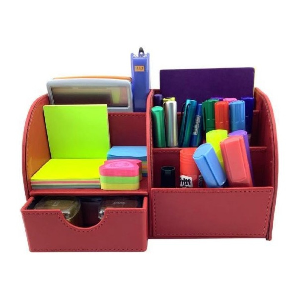 Need Masaüstü Düzenleyici Çekmeceli Organizer Kalemlik Kırmızı ND 1015 - Standart Ofis Seti Fiyatı