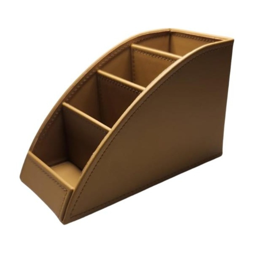 Need Masaüstü Düzenleyici Organizer 4 Bölmeli Kumandalık Deri Pastel Safran ND 1158 - Sarı - Standart Ofis Seti Fiyatı