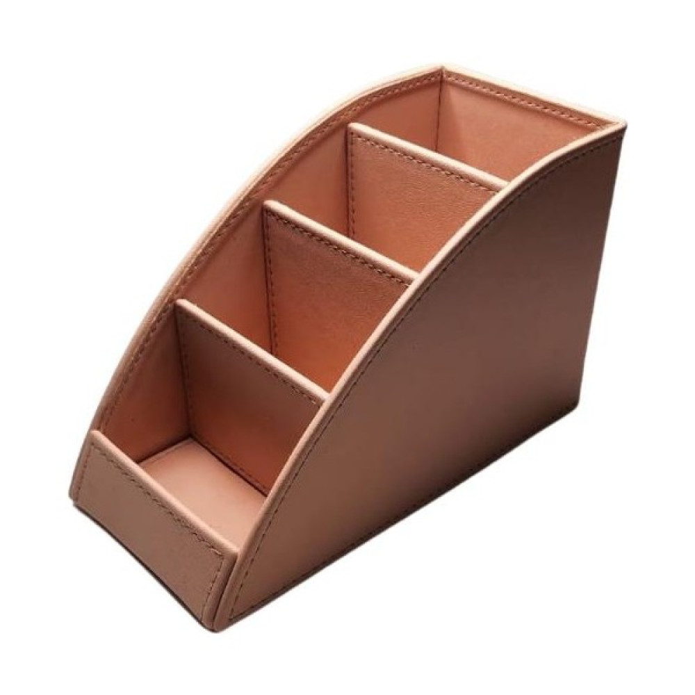 Need Masaüstü Düzenleyici Organizer 4 Bölmeli Kumandalık Suni Deri Pastel Pudra Pembe ND 1151 - Standart Ofis Seti Fiyatı
