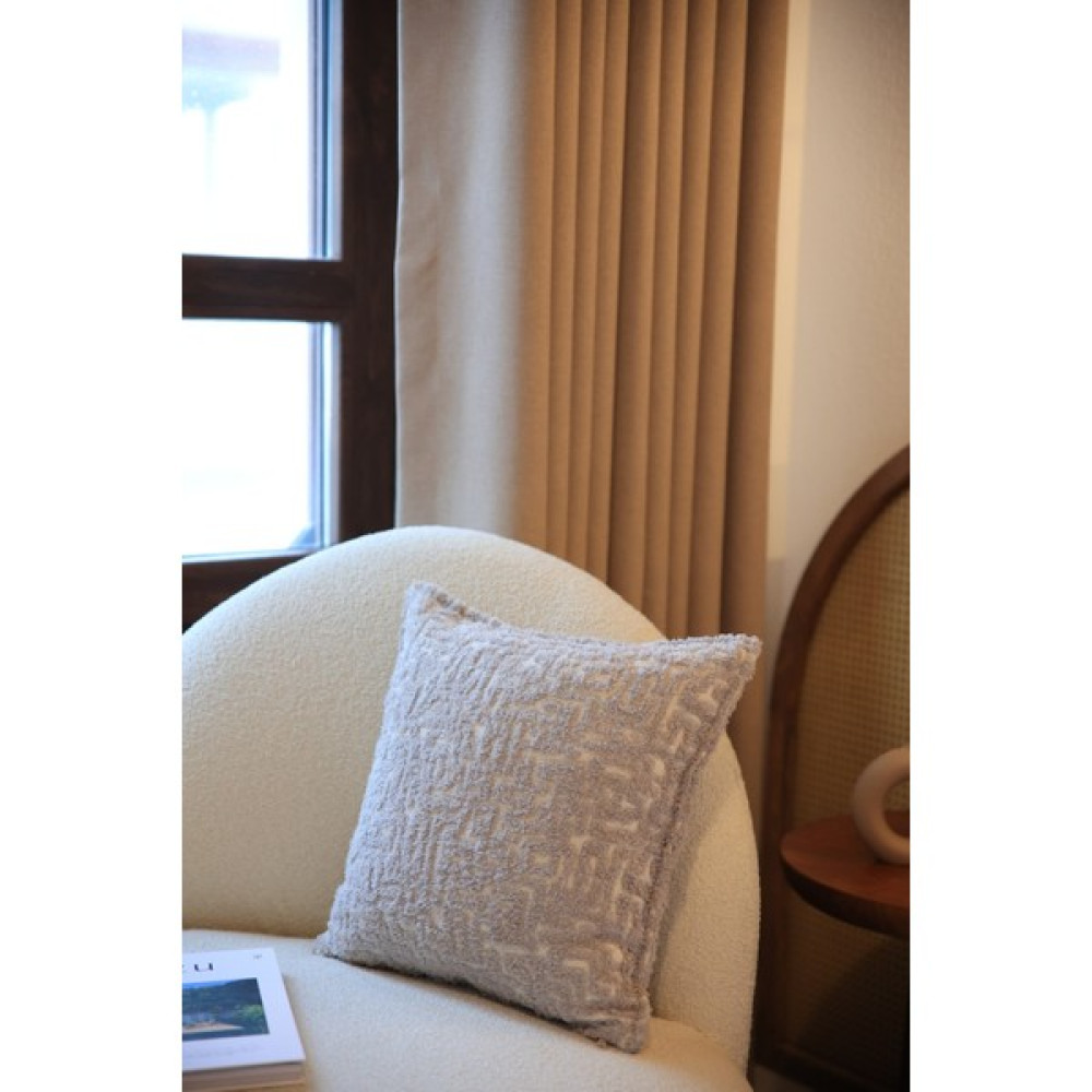 Needle Labirent Açık Gri Kırlent Kılıfı - 45 x 45 cm Kırlent / Mobilya Yastığı Fiyatı