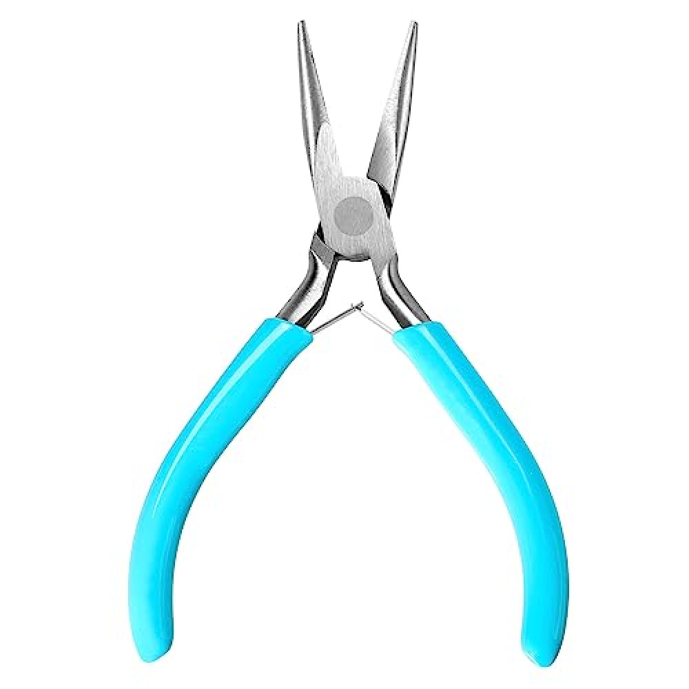 Needle Nose Pliers 4.5 Inch Jewelry Pliers Super Precision Jewelry Making Tools Comfort Grip Handle Craft Pliers for Jewelry Repair Wire Bending Gripping