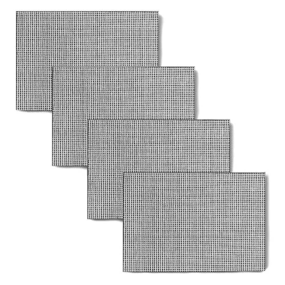 Needlepoint Blank Canvas MonoDeluxe 12/13/14-Mesh Sheets Size 8.0" X 9.5" Set of 4 (13 Mesh)