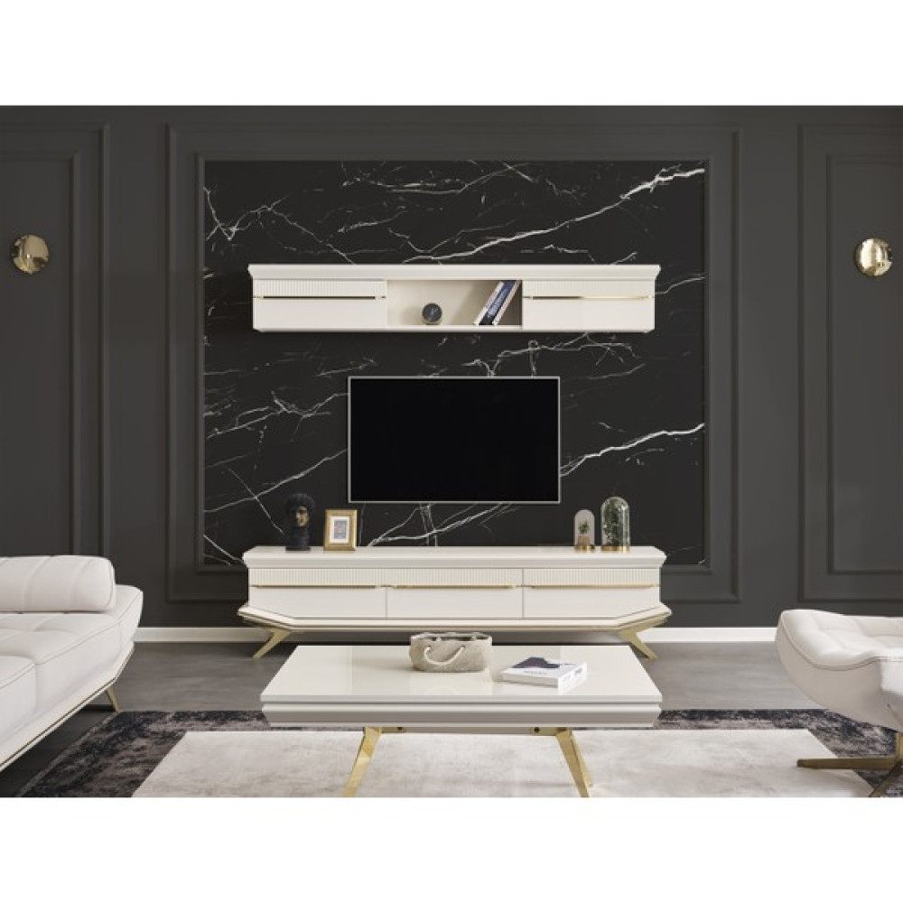 Neef Living Angel Gold Ünite - Beyaz - Gold Tv Ünitesi / Sehpası Fiyatı