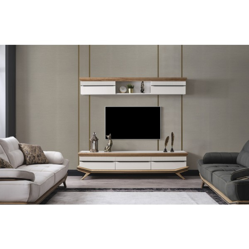 Neef Living Elize Ahşap Ünite - Ceviz - Beyaz Tv Ünitesi / Sehpası Fiyatı