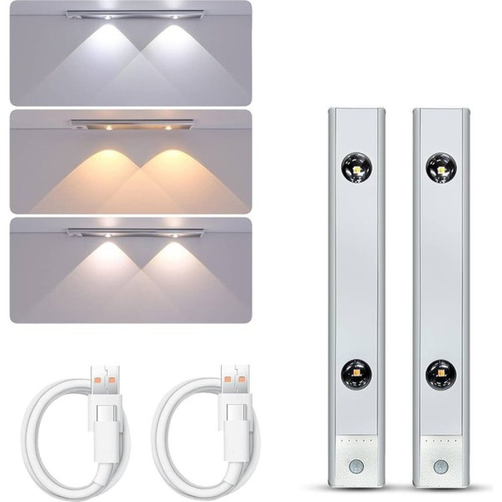 Neeko Hareket Sensörlü - Dekoratif Gece Lambası - USB Şarjlı LED Aydınlatma 30 cm Silver Kasa Armatür Fiyatı