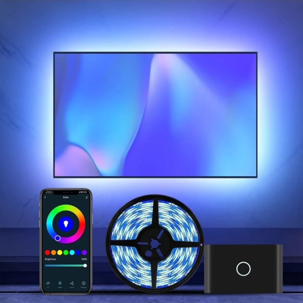 Neeko Telefon Kontrollü Tv Arkası Rgb Şerit LED - 4 m - Siyah Led Aydınlatmalar Fiyatı