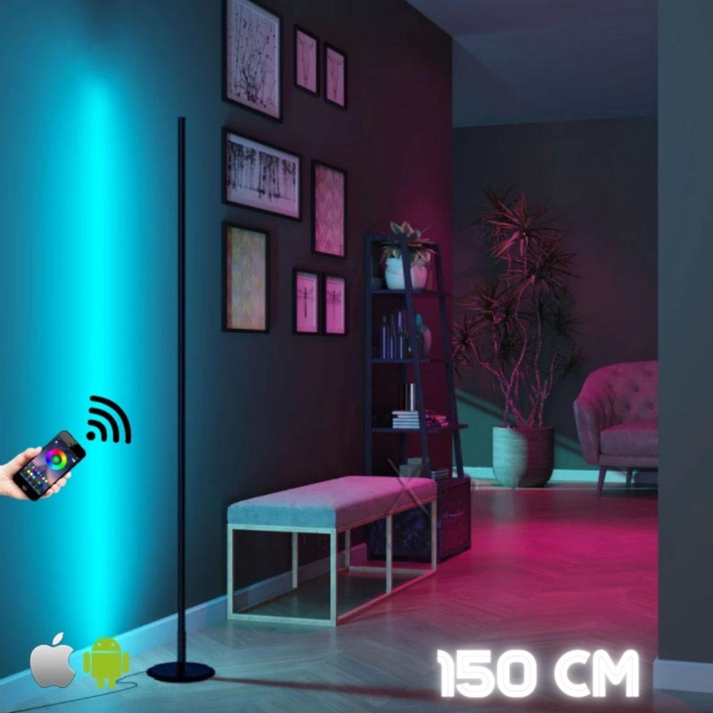 Neeko Telefon ve Kumanda Kontrollü Full RGB LED Ayaklı Oda Lambası – 150 cm Siyah, Modern Tasarım, Yüksek Işık Verimi Diğer Fiyatı