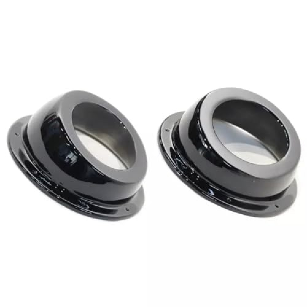 NEESPOC 6.5" Angled Speaker Enclosures Boxes Pods Surface Mount, Universal Painted Gloss Black, Smaller Custom Mount Door Kick Panel Rear Deck (2PCS Hole Cut)