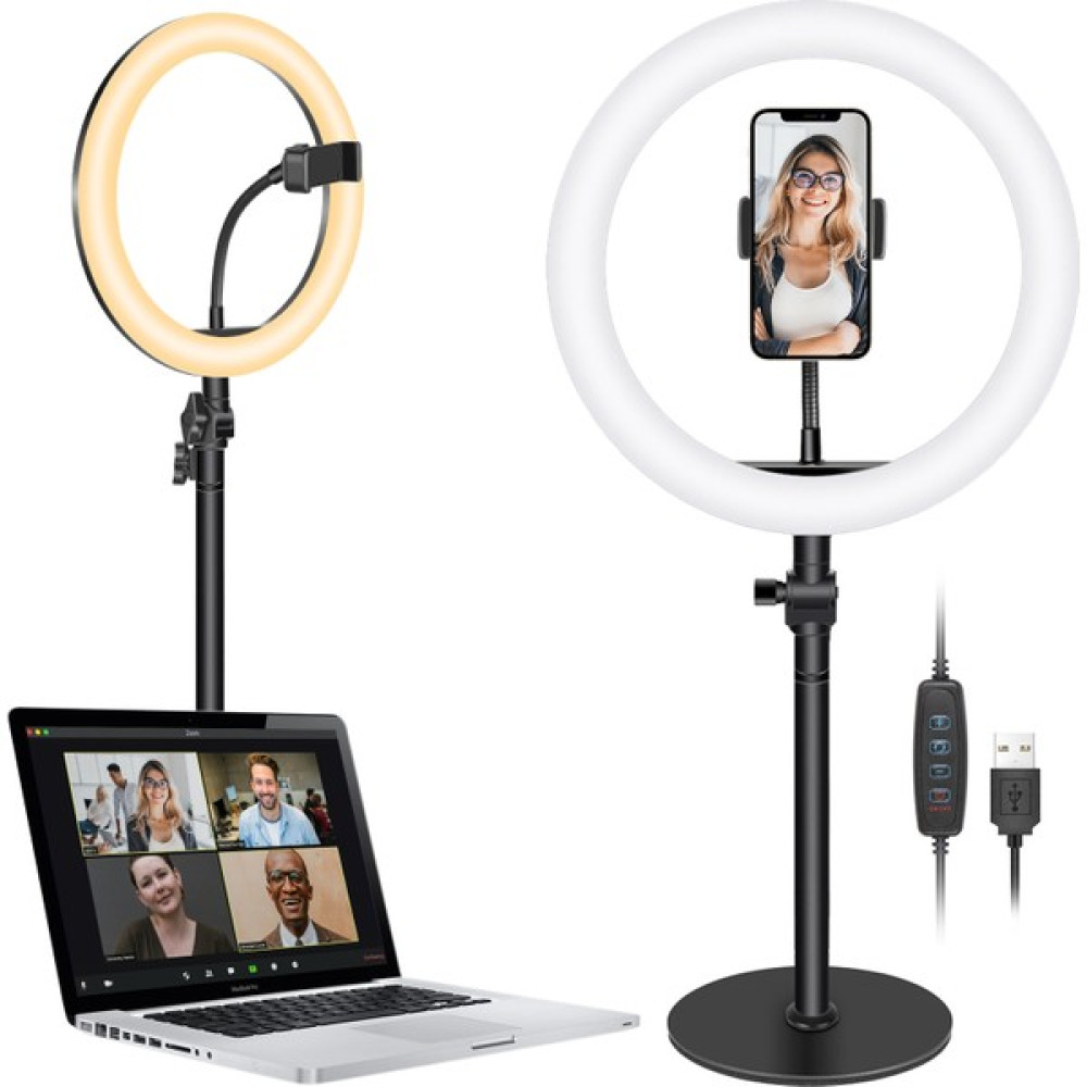 Neewer Dizüstü Bilgisayar Için Neewer Selfie Halka Işığı, 10" Kısılabilir Masaüstü LED Daire Işığı Standlı/telefon ( Yurt Dışından) Video Kamera Aksesuarları Fiyatı