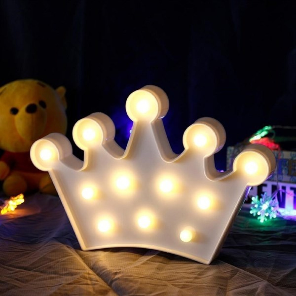 Nefertiya Buffer® 3D Dekoratif Pilli Kraliçe Tacı Model LED Masa ve Gece Lambası - Ahşap Avize Fiyatı