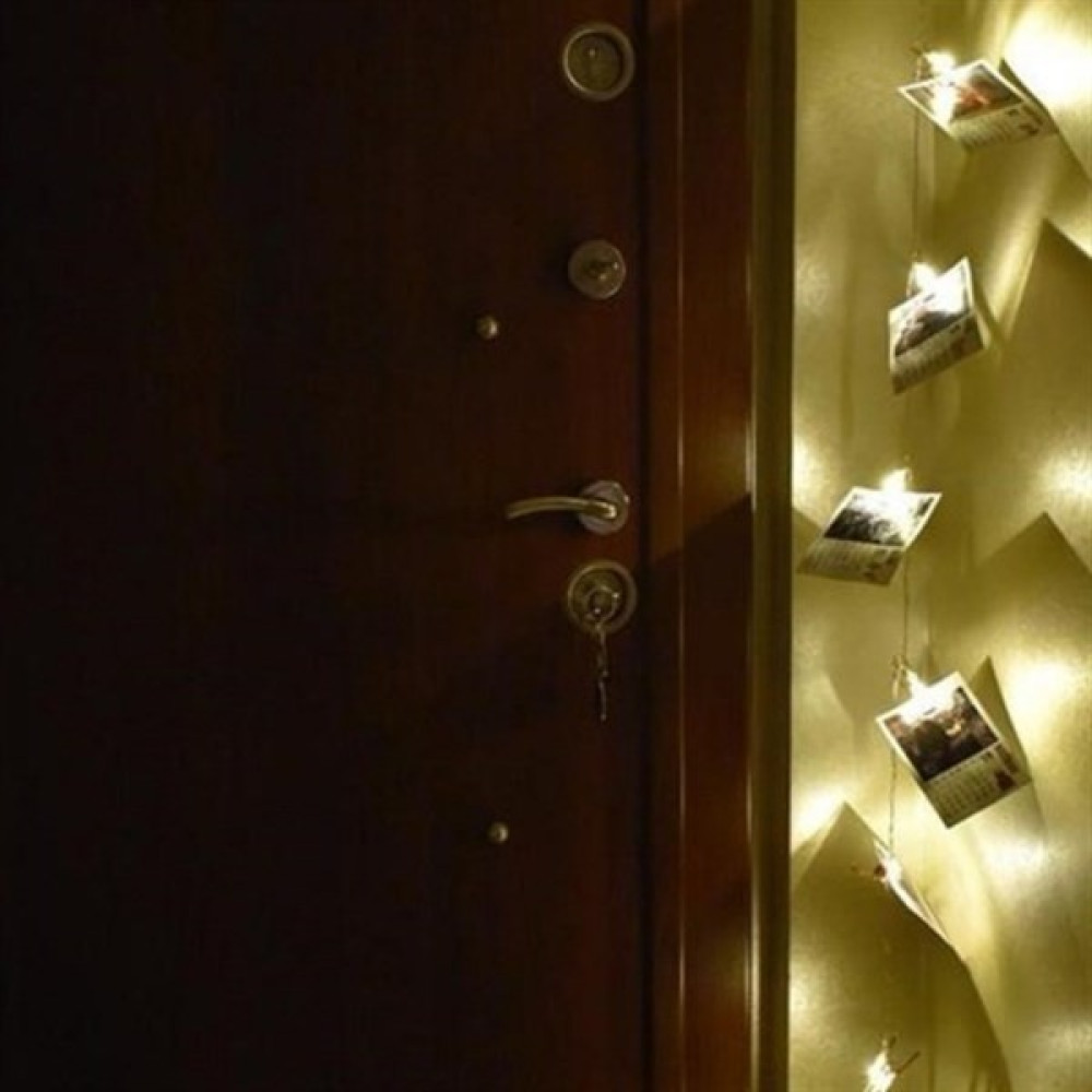 Nefertiya Buffer® Bakır Renkli LED Işıklı Fotoğraf Asma Işık Süsleme Mandalları - Ahşap Avize Fiyatı