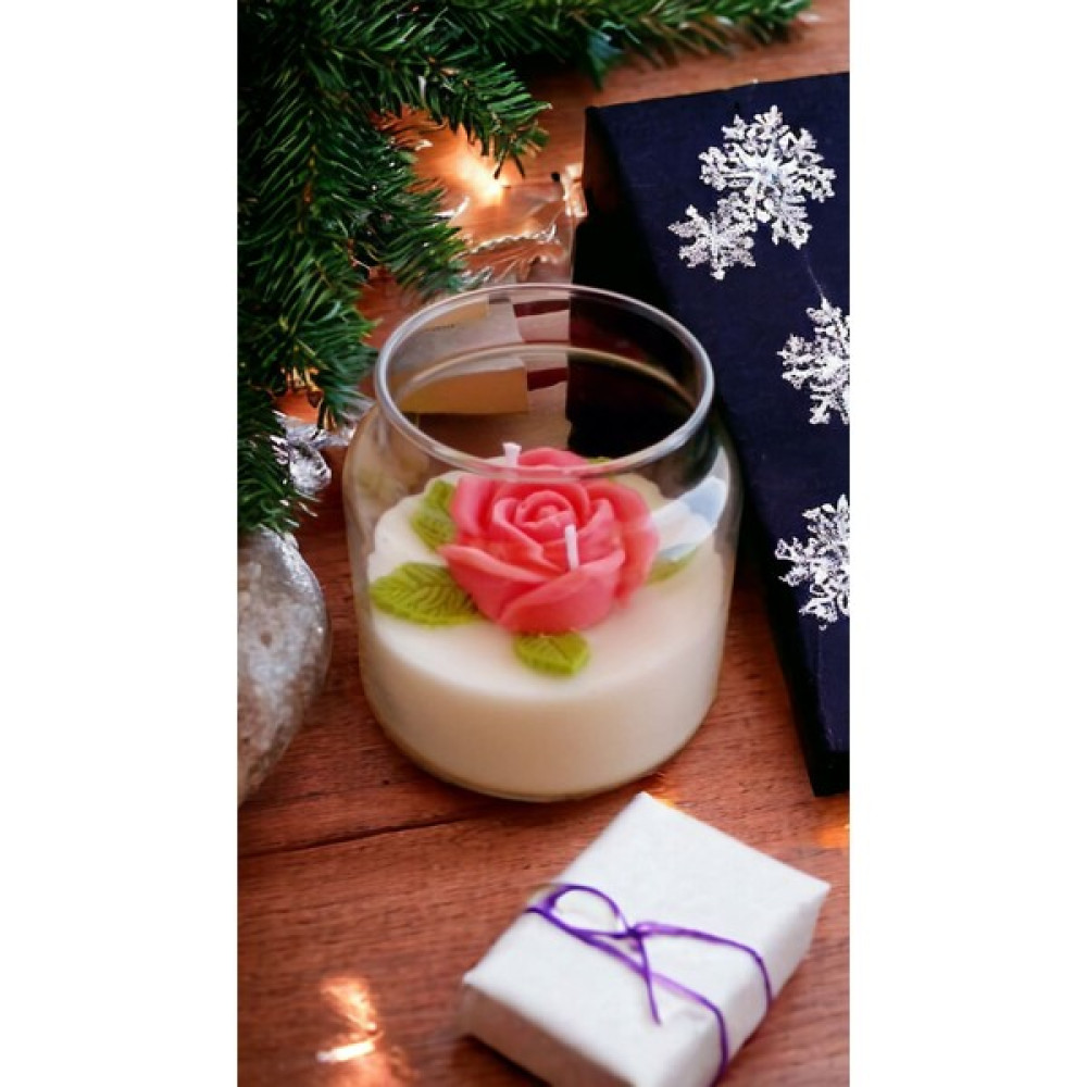 Nefha Candle Gül Fanus Soya Wax Mum ( Koku Seçenekleri Acıklamada ) - 1 Adet Dekoratif Mum Fiyatı