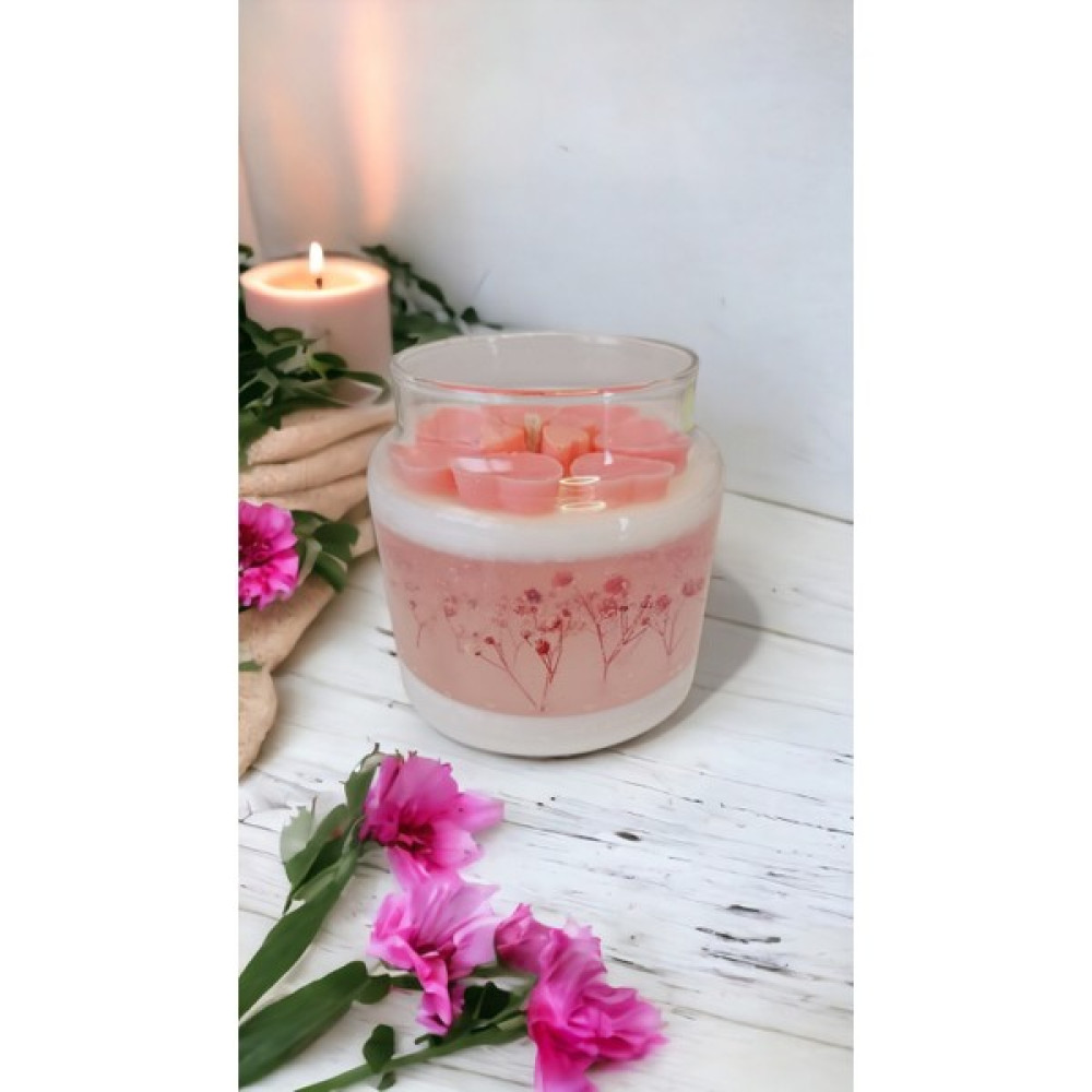 Nefha Candle Sakura Soya ve Jel Mum ( Koku Seçenekleri Açıklamada - 1 Adet Dekoratif Mum Fiyatı
