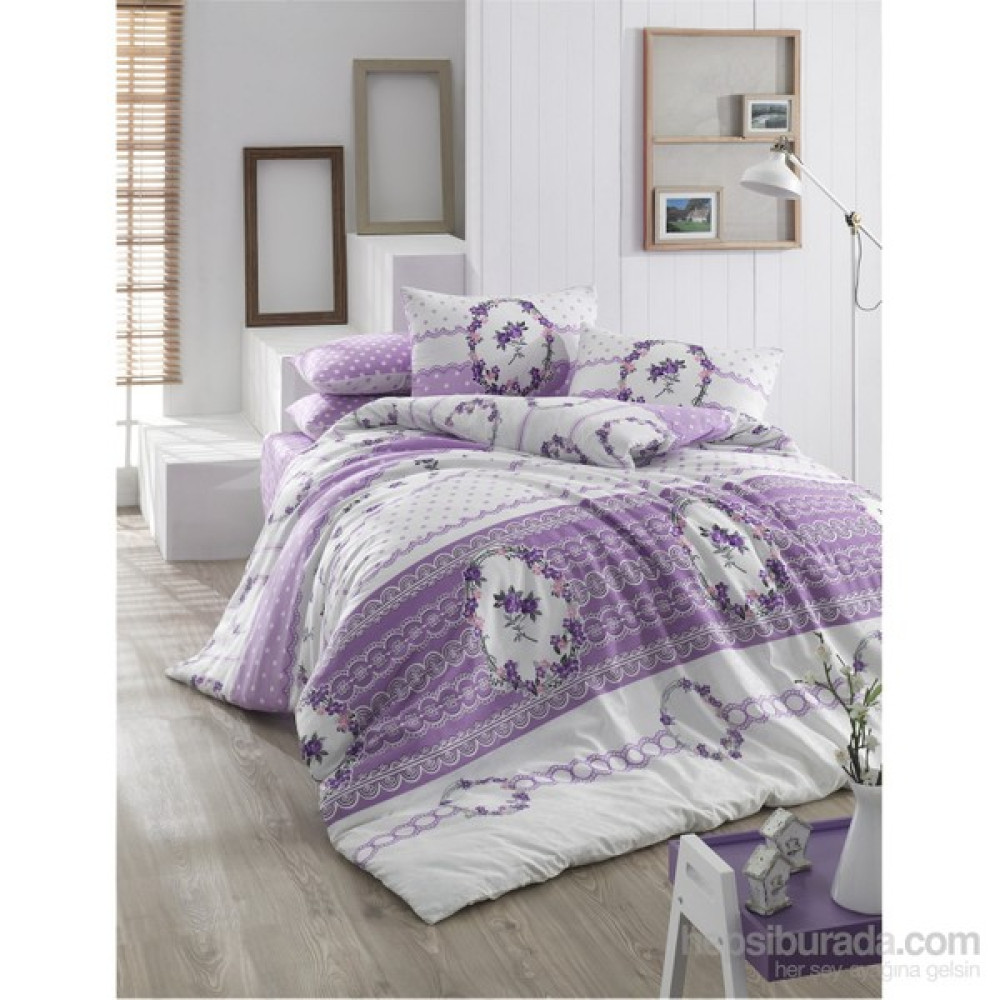 Nefnef Home Polycotton Çift Kişilik Nevresim Takımı Rüya Lila - 200 x 220 cm Nevresim Takımı Fiyatı