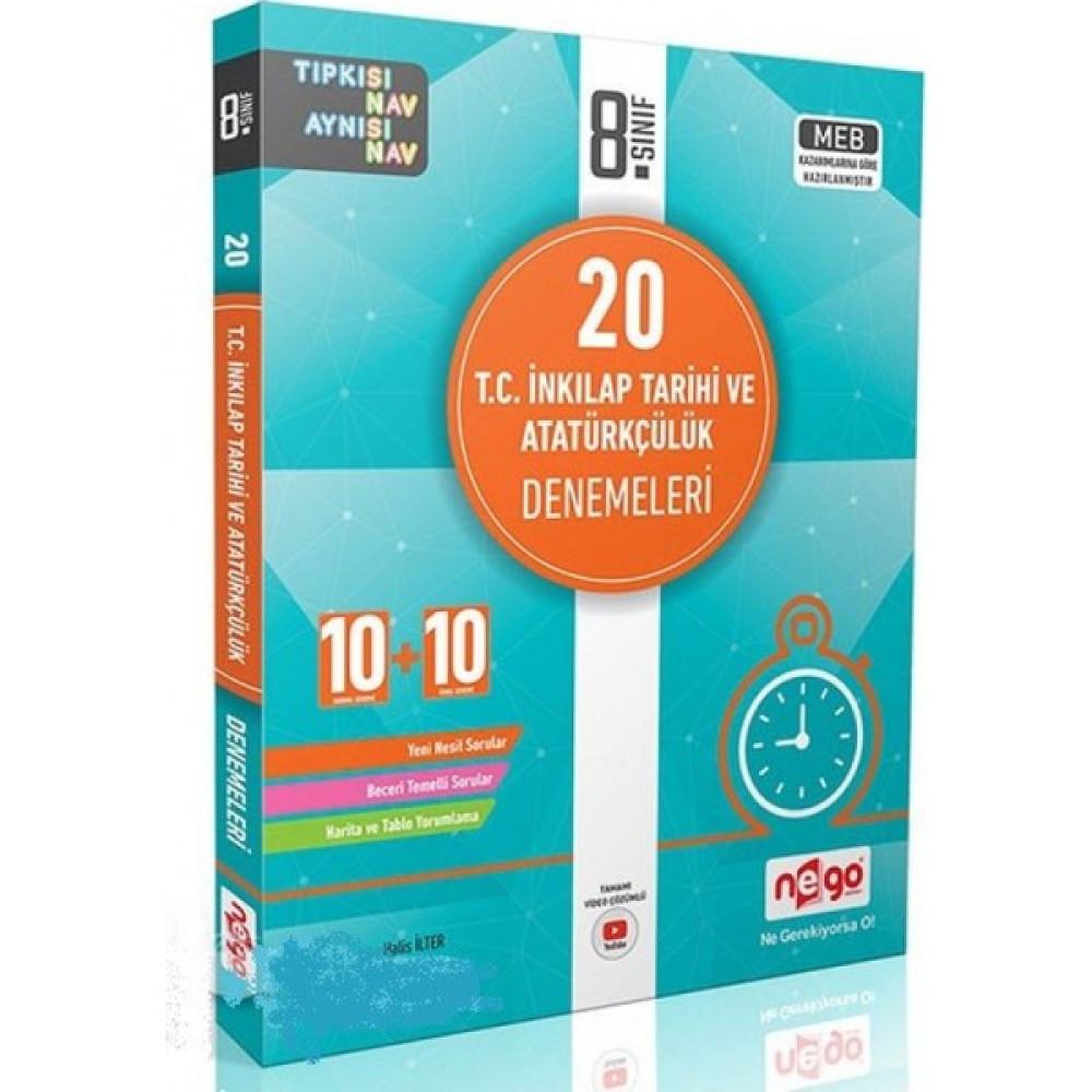 Nego Yayınları 8.Sınıf İnkılap Tarihi ve Atatürkçülük Denemeleri Sosyal Bilgiler Fiyatı