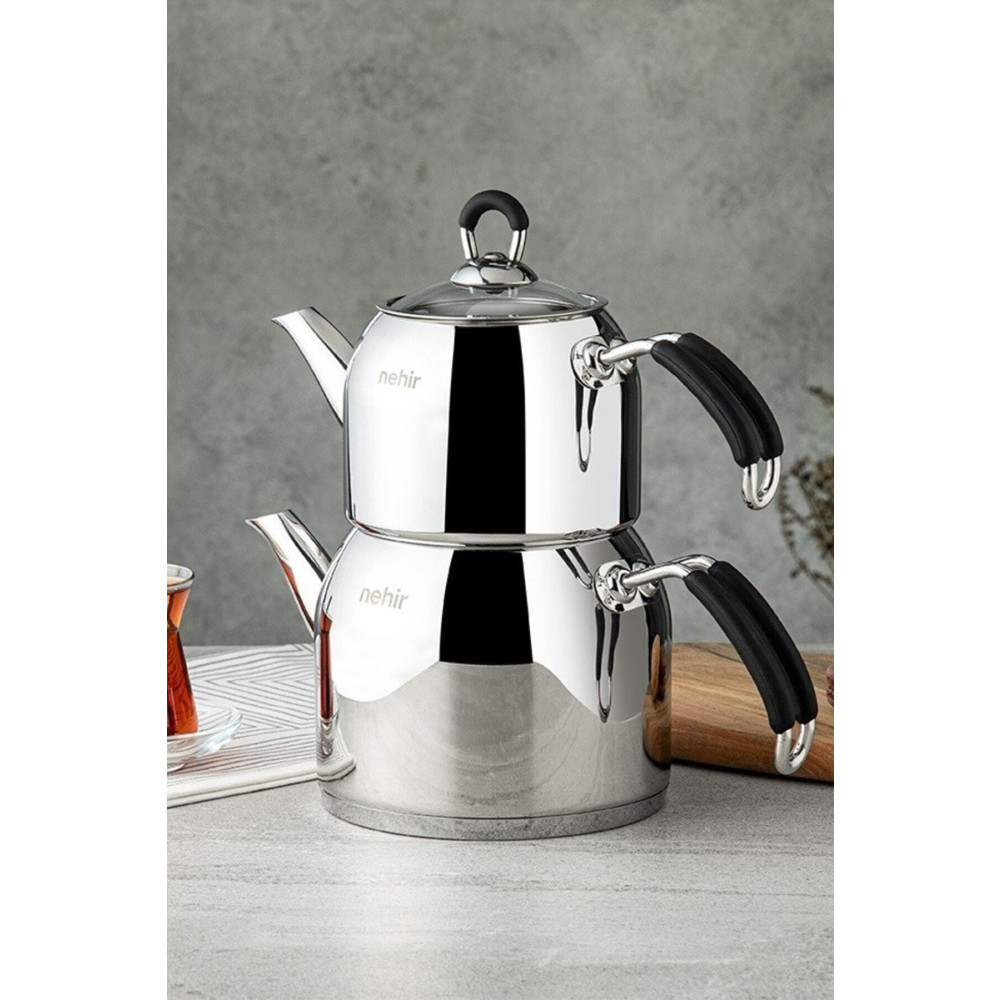 Nehir Modern Maxi Çelik Çaydanlık Takımı Çay / Çaydanlık Setleri Fiyatı