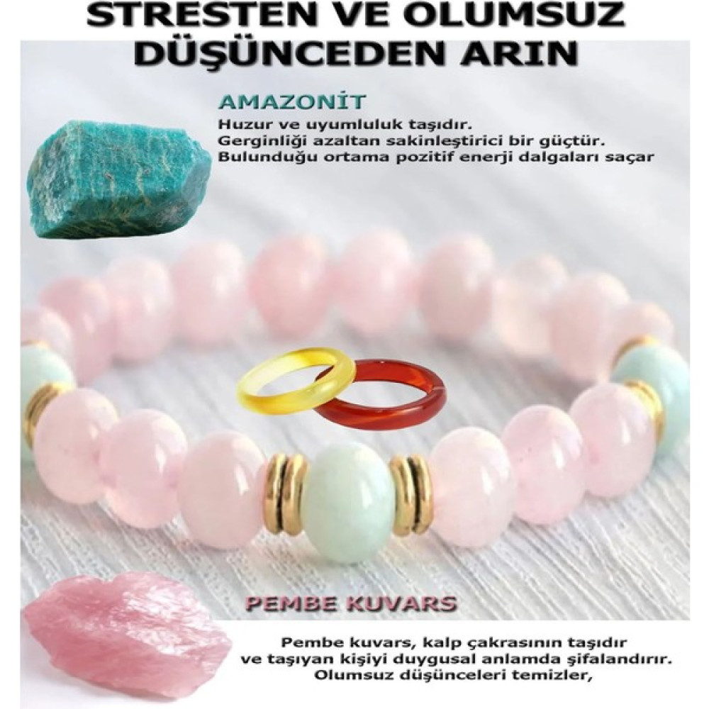 NehirTaş Doğal Taş Stres ve Panik Atak Bilekliği ( 1 Adet Akik Yüzük ile Birlikte Gönderilir ) Saat ve Bileklik Aksesuarı Fiyatı