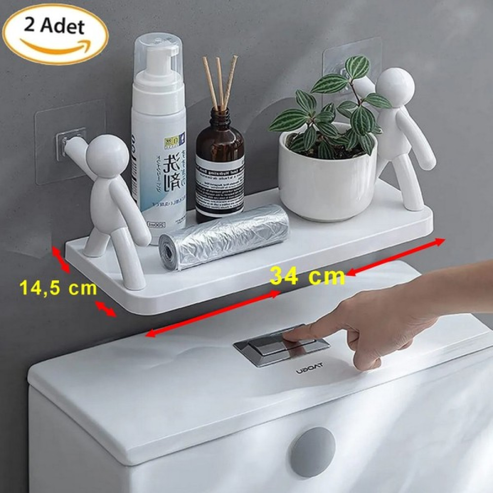 Neler Geldi Neler 2 Adet Büyük Boy Yapıskanlı Banyo Organizer Duvar Raf Banyo Rafı Duvar Rafı Mutfak Rafı Baharatlık Banyo Rafı Fiyatı