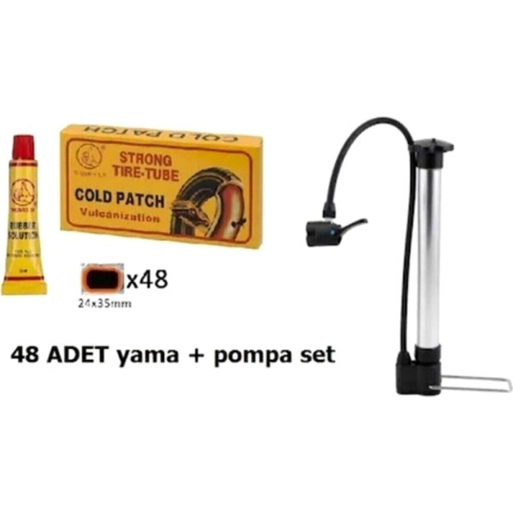 Neler Geldi Neler Bisiklet Pompa + 48 Adet Lastik Yama Hava Şişirme Pompası Araba Motor- Bisiklet- Top- Bot Pompası Bisiklet Aksesuarları Fiyatı