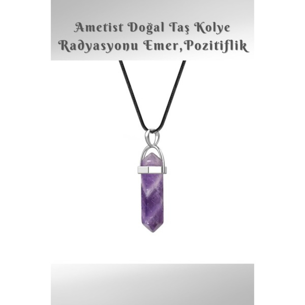 Nelleovana Ametist Doğal Taş Kolye ( Pozitiflik , Yaşam Sevinçi ve Şans ) Aa Kalite Saat ve Bileklik Aksesuarı Fiyatı