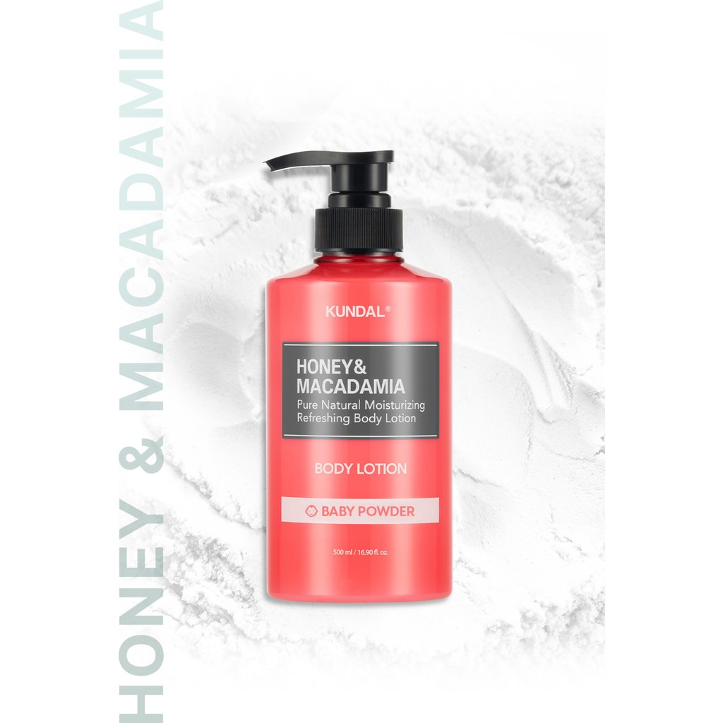 Nemlendirici ve Besleyici Vücut Losyonu KUNDAL Honey& Macadamia Pure Body Lotion 500ml (Baby Powder) Giyim & İç Giyim Fiyatı