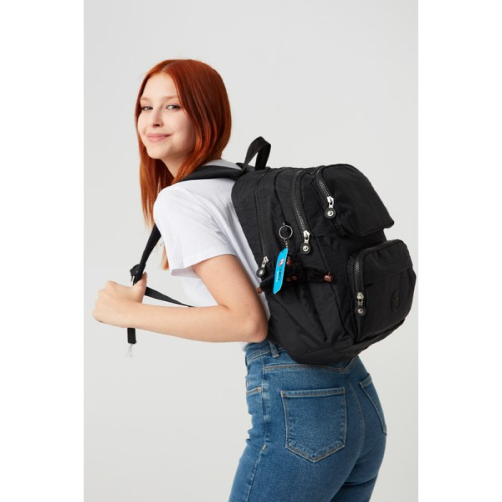 Nemo Bags Okul Çantası Unisex Siyah Orta Boy Su Geçirmez Klinkır Kumaş Seyahat Laptop Çantası Bayan Sırt Çantası Fiyatı