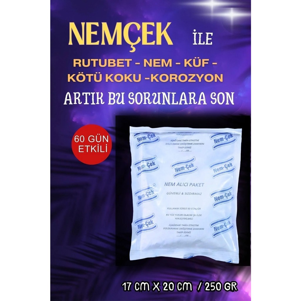 Nemtut Ev Nemçek Nem Alıcı Tutucu Rutubet Giderici Önleyici Korozyon Önleyici Koku Giderici 250 gr 1 Paket Diğer Fiyatı