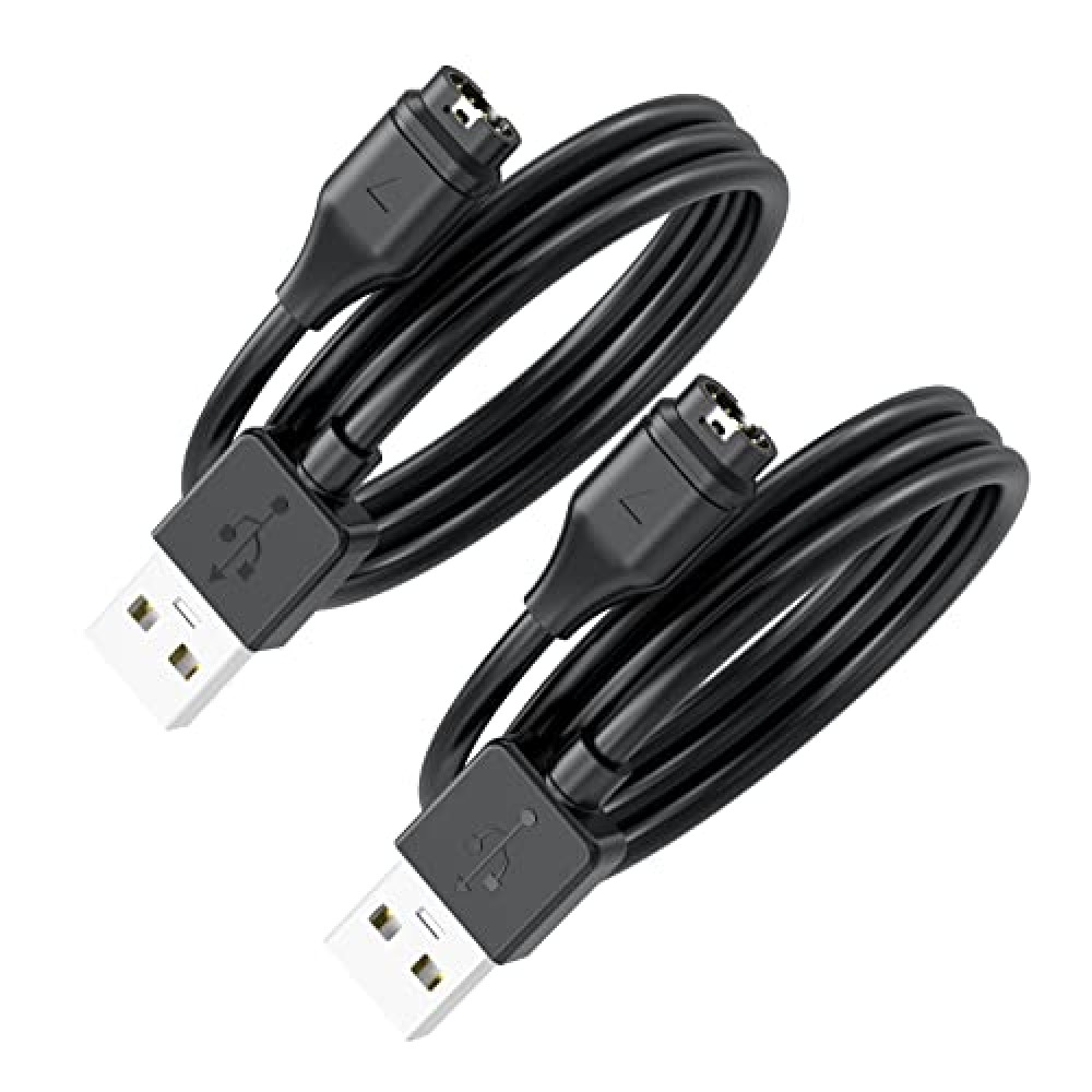 NENASEW 2-Pack USB C Charging Cable for garmin Fenix 5/5s/5x/Pro, 6/6s/6x/Pro, 7/7s/7x; Vivoactive 3/3s/4/4s; Approach s10/s12/s40/s42/s60/s70; Forerunner 45 45s 245 745 935 945. garmin charging cable