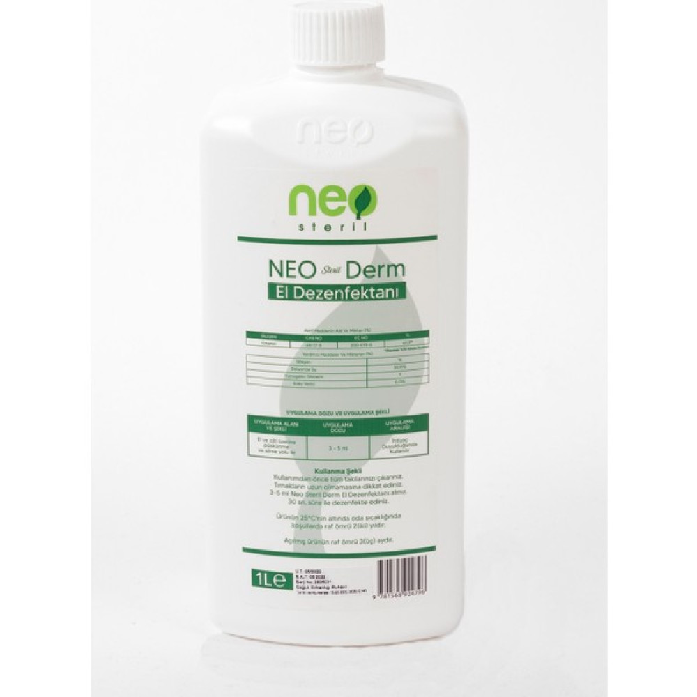Neo Steril Derm Dezenfektan 1 lt Hijyen ve Temizlik Fiyatı