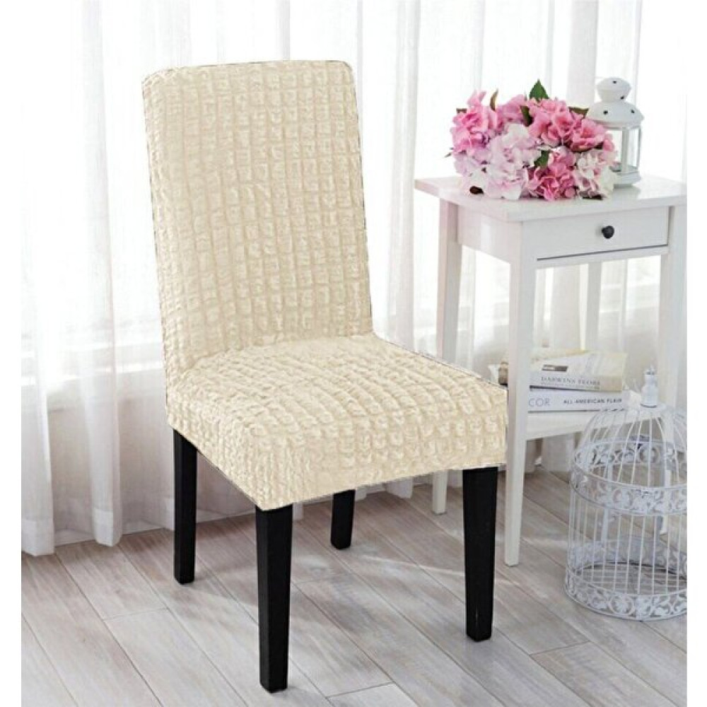 Nera Home Bürümcük Eteksiz Sandalye Kılıfı,sandalye Örtüsü 1 Adet - 100 x 100 cm - Krem Koltuk & Kanepe Örtüsü Fiyatı