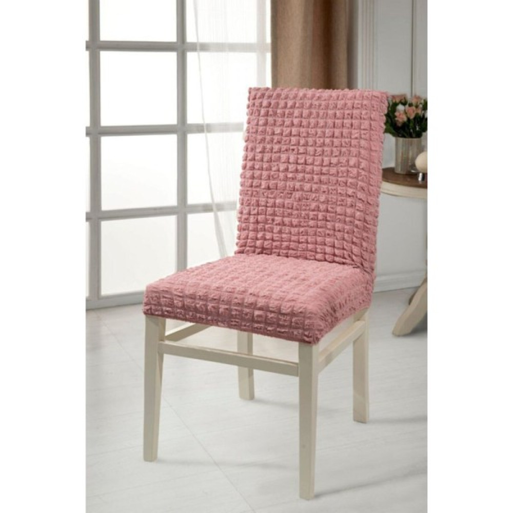 Nera Home Esnek Yıkanabilir Bürümcük Sandalye Örtüsü Sandalye Kılıfı - 100 x 100 cm - Pudra Koltuk & Kanepe Örtüsü Fiyatı