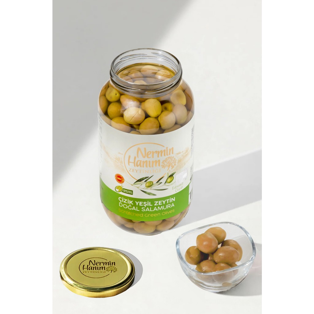 Nermin Hanım Zeytinliği Edremit Yeşil Çizik Zeytin (950 Gr) - 950 gr Diğer Fiyatı