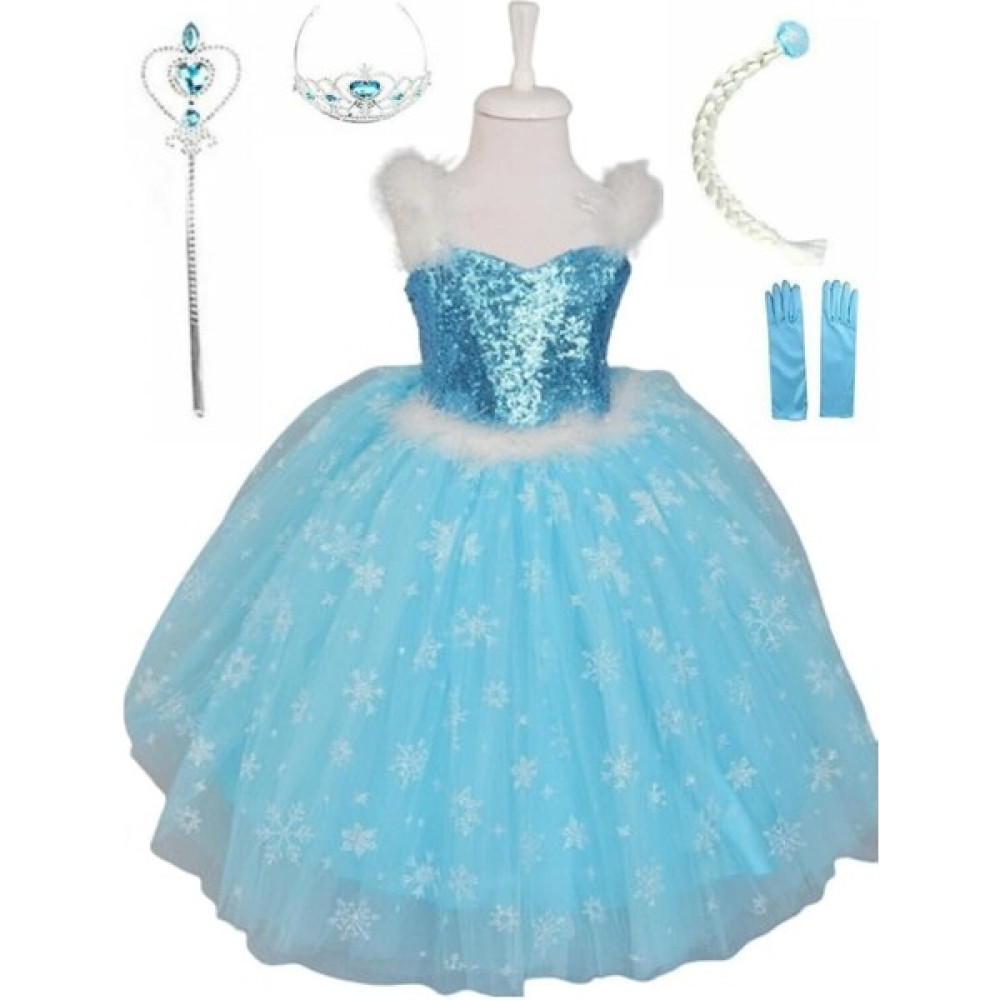 Nero Party Tarlatanlı Taç - Asa - Eldiven Elsa Kostüm 170 Uzun Tül Saten Mavi 200 - 0002 - Beyaz - # Oto Boyaları Fiyatı