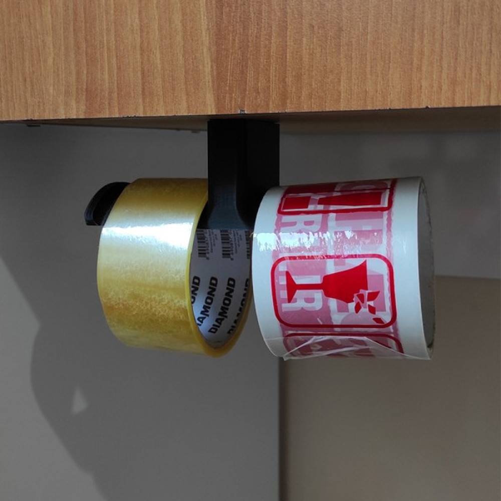 Nerva Design 3D Bant Tutucu, Koli Bandı Düzenleyici, Organizer - Masa Altına Monte Edilebilir Bantlık - Siyah Eşya Saklama / Düzenleme Fiyatı