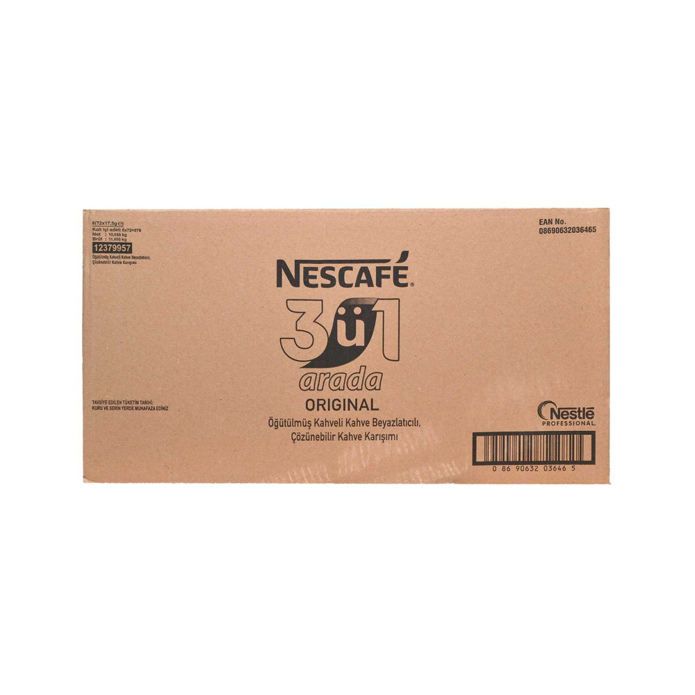 Nescafe 3'ü 1 Arada 17,5 gr 72'li Paket