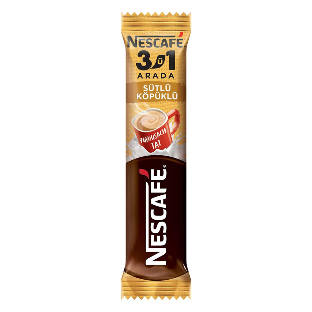 Nescafe 3'ü 1 Arada 17,4 gr 10'lu Paket Sütlü Köpüklü