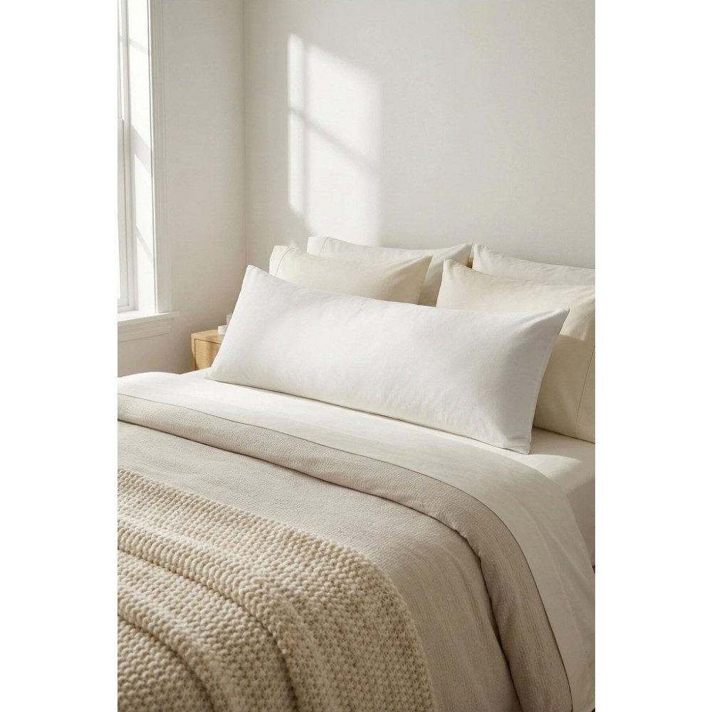 Nesco Tek Kişilik Yatak Yastığı | Uzun Yastık | Dekoratif Uzun Yastık 50X100 Yastık Silikon - 70 x 100 cm - Beyaz Yastık Fiyatı