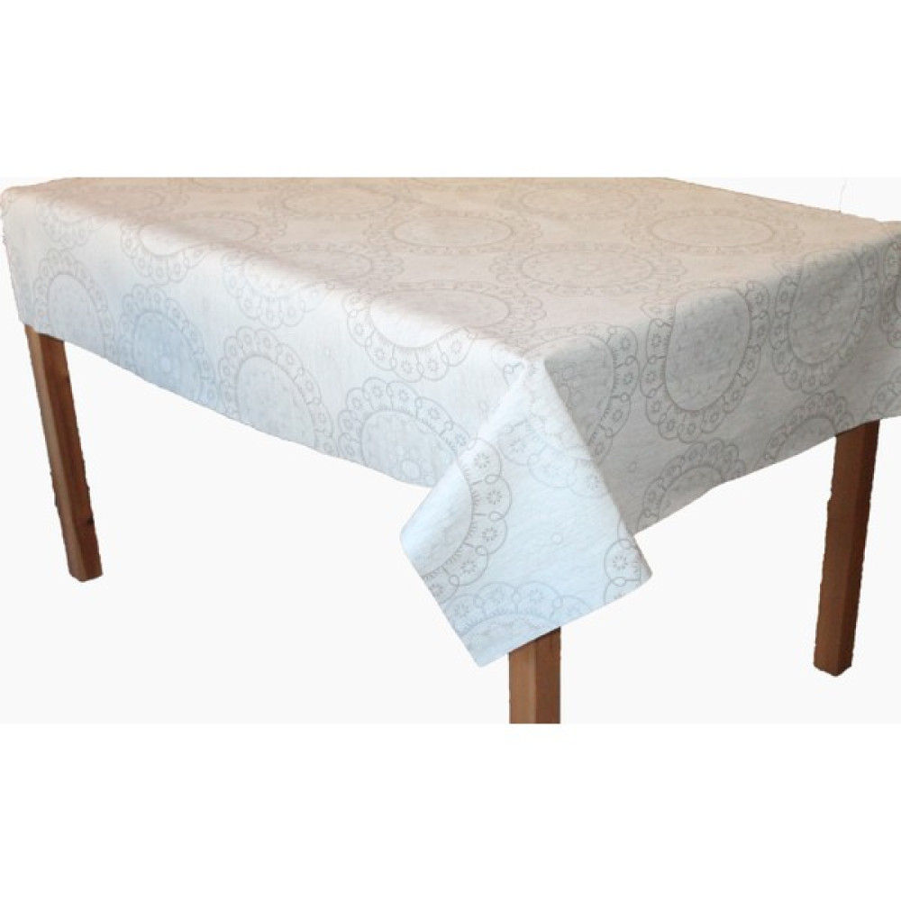 Neşe Astarlı Pvc Muşamba Yuvarlak Kare Dikdörtgen Masa Örtüsü - Beyaz - 140 x 140 cm Masa Örtüsü Fiyatı