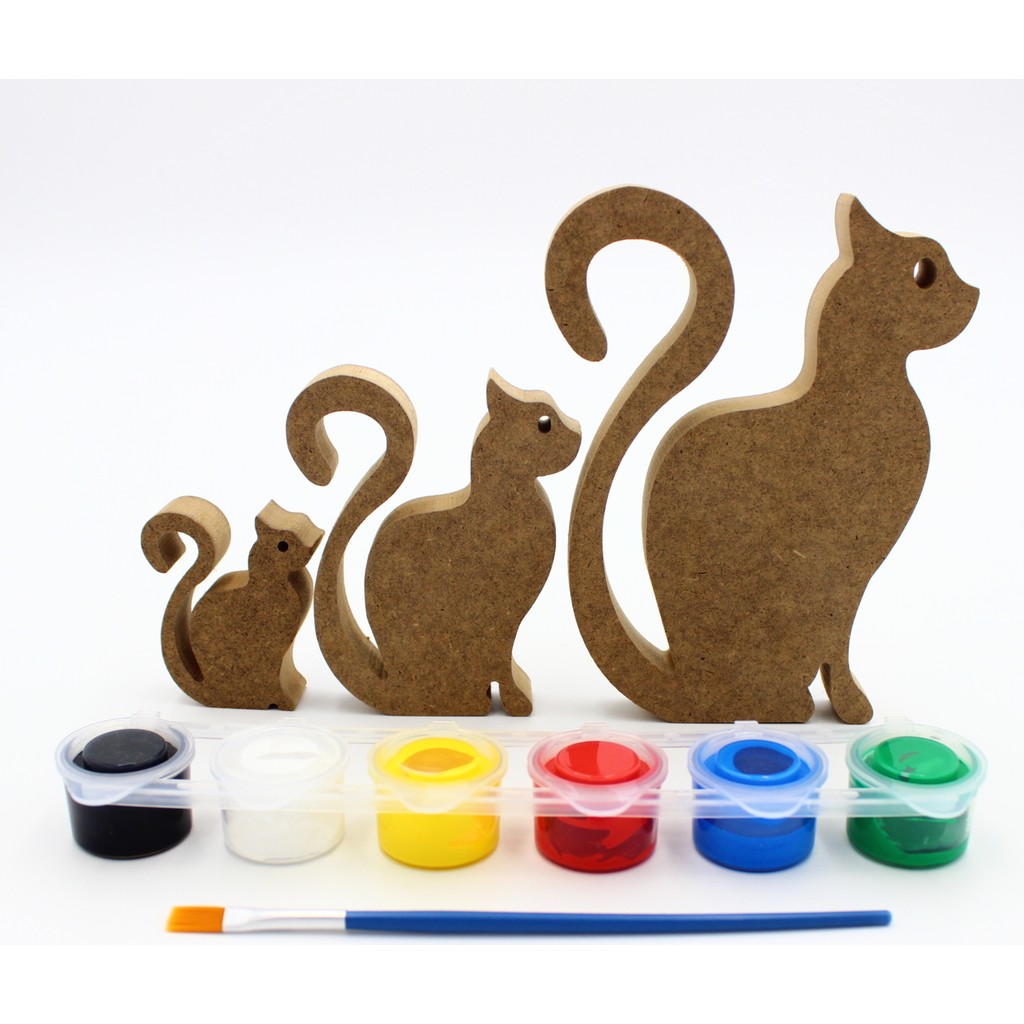 Neşeli Ahşap Ahşap Kuyruklukedi Figürü 3 Lü Takım 15CM 10CM 6cm Ahşap Boyama Ürünü.boyama Etkinliği.okul Öncesi Evcil Hayvan Ürünleri Fiyatı