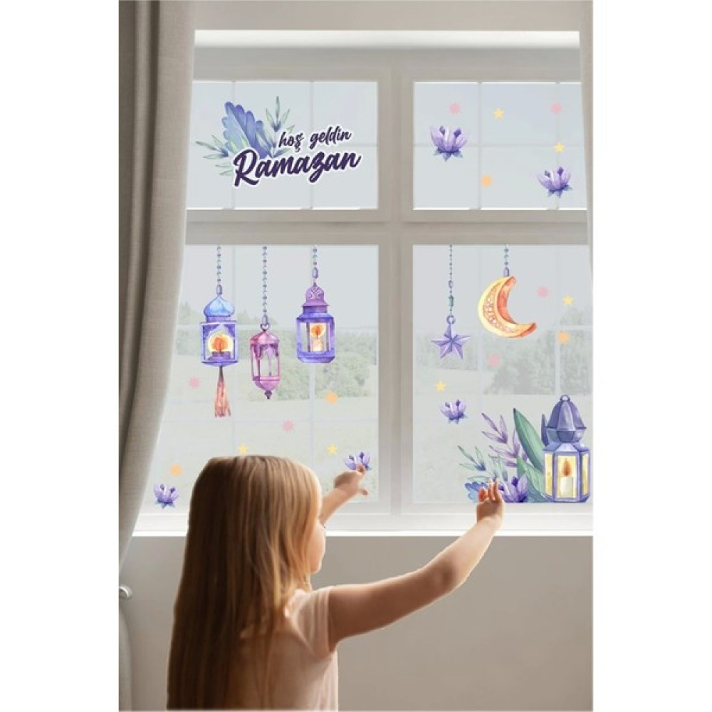 Neşeli Günlerim Hoş Geldin Ramazan Soft Duvar Sticker 35X100 cm - 10 cm - Renkli Duvar Stickerı Fiyatı