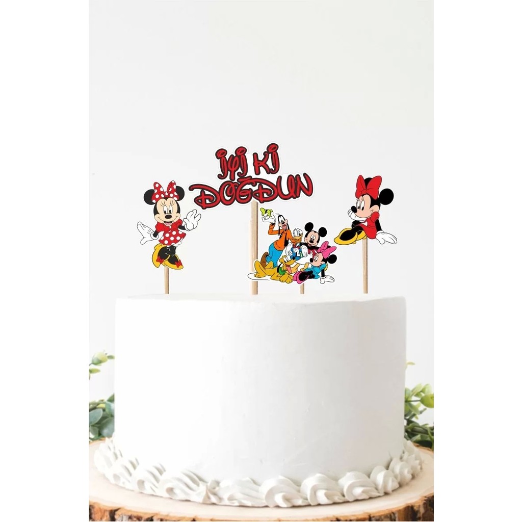 Neşeli Günlerim Minnie Mouse Pasta Süsü Kalın Kağıt Diğer Fiyatı